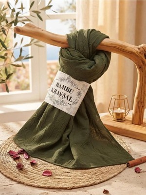 Flora Tekstil Bambu Kraş Şal Modeli - Ütü Gerektirmeyen