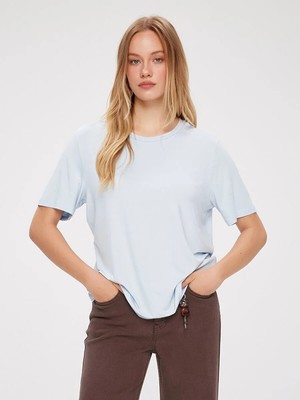 Faik Sönmez Yuvarlak Yaka Kısa Kol T-Shirt W27TSH002