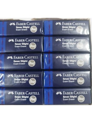 Faber-Castell Mavi Sınav Silgisi Orta Boy 6 Adet Toz Bırakmadan Temiz Siler