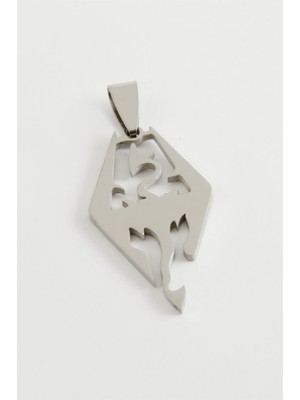 Ejderha Çelik Kolye Ucu 3,5 cm