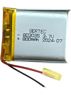 803035 3.7V 800 Mah Li-Polymer Pil (DEVRELI/1.5A)