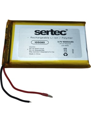 105080 3.7V 5000 Mah Li-Polymer Pil (DEVRELI/1.5A)