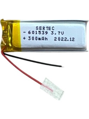 601539 3.7V 300 Mah Li-Polymer Pil DEVRELI/1.5A