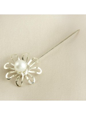 Inci Çiçek Eşarp Iğnesi