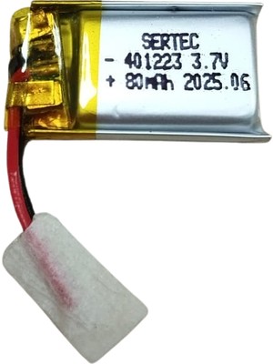 401223 3.7V 80 Mah Li-Polymer Pil (DEVRELI/1.5A)