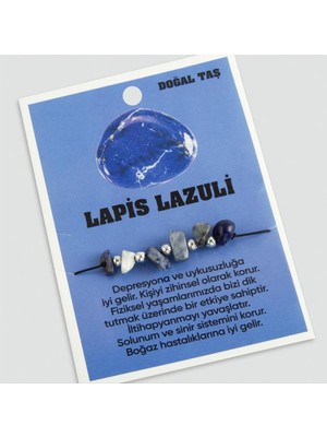 Lapis Doğaltaşlı Ip Bileklik