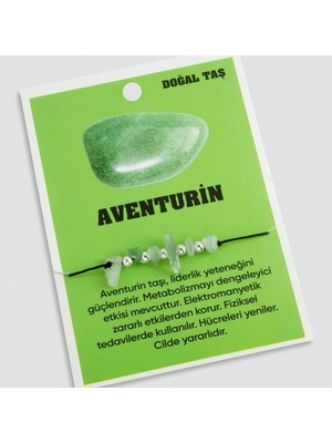 Aventurin Doğaltaşlı Ip Bileklik