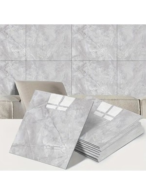 Gri Mermer Desen Duvar Sticker (30X30)