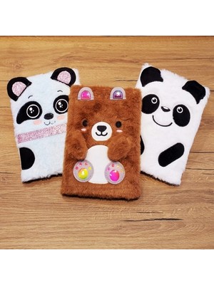 Panda Tasarımlı Peluş Defter
