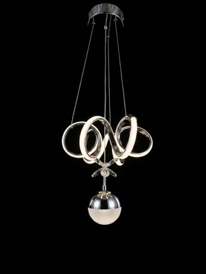 HA Craft H-Acraft Krom Kaplama Spiral Model LED Sarkıt Avize