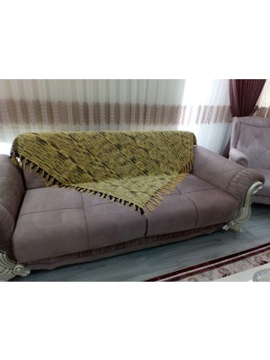 Mandaş El Dokuma Koltuk Şalı Yeni Nesil   170*170 1 Li Pk Vizon