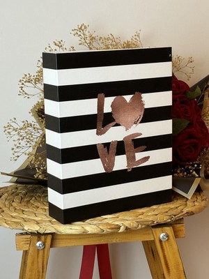 Rabsev Fotoğraf Albümü 15X21CM 100 Fotoğraf Kapasiteli Renkli Love Desenli Anı Albümü