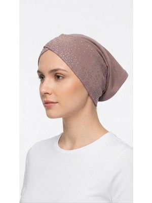 Flora Tekstil Taşlı Önü Çapraz Boru Bone