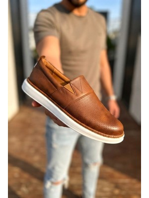 Zerenyus ZRC191 Yüksek Kalite Bağcıksız Günlük Erkek Espadril Taba