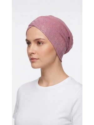 Flora Tekstil Taşlı Önü Çapraz Boru Bone