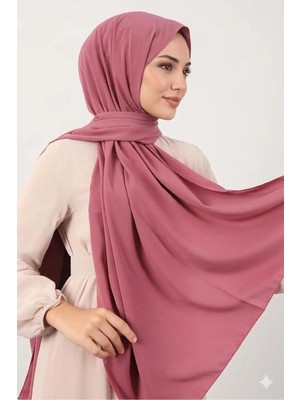 Flora Tekstil Medine Ipeği Şal - Koyu Pembe