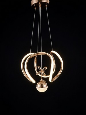 HA Craft H-ACraft H-Acraft Modern Sarkıt Toplu Kelebekli Gold LED Avize