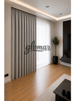 Glomar Blackout Işık Geçirmez Açık Gri Fon Perde Tek Kanat Pilesiz Her Odaya Uygun Yazın Vazgeçilmezi