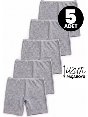 Öts Kız Çocuk 5’li Pamuklu Boxer Pembe Uzun Premium Günlük Kullanım (8254-5)