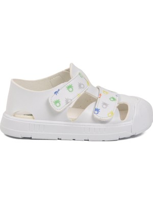 United Colors Of Benetton Beyaz Cırtlı Hafif Bebek Sandalet BN-1407 B
