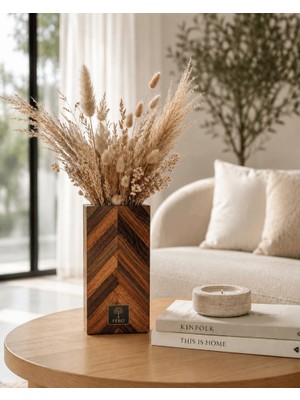 Quattro Home Fero Collection Dekoratif Ahşap Vazo