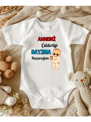 Lupi Dayıma Kaçacağım Yazılı Erkek Bebek Zıbın