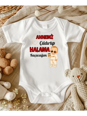 Lupi Halama Kaçacağım Yazılı Erkek Bebek Zıbın