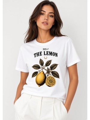 525 Limon Baskılı Oversize Unisex T-Shirt