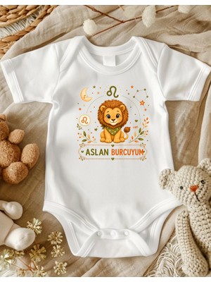 Lupi Aslan Burcu Yazılı Burç Bebek Zıbın