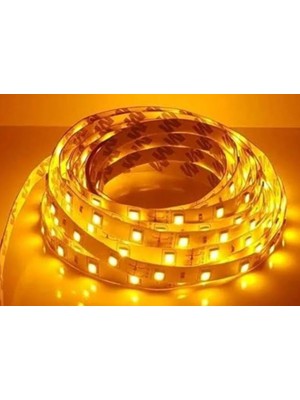 Cata Şerit Led 5 Metre Amber 12V Yoğun Işıklı 120 Ledli Kendinden Yapışkanlı