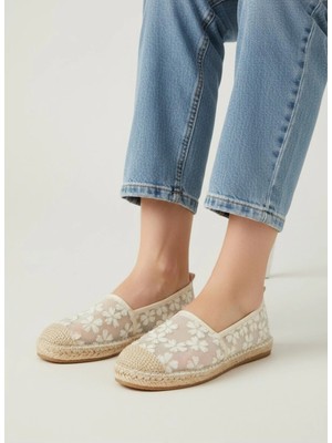 Aska Shoes Kadın Pirinç Baskı/ Keten/hasır Malzeme Espadril