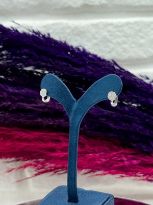 Livora Jewelry 925 Ayar Gümüş Zirkon Taşlı Trend Çocuk Küpe