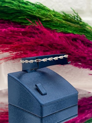 Livora Jewelry 925 Ayar Gümüş Sitrin Taşlı Su Yolu Zarif Spor Kadın Bileklik