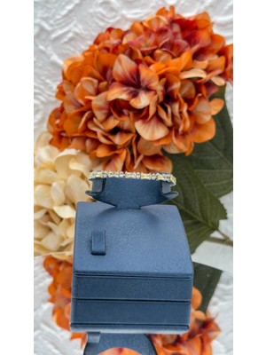Livora Jewelry 925 Ayar Gümüş Baget Kesim Sitrin Taşlı Su Yolu Renkli Kadın Bileklik