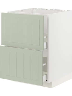 IKEA Modern Yeşil Eviye Dolabı 60X60 cm Iskandinav Tarzı Depolamalı Mutfak Dolabı - Ergonomik Sağlam Yapı Ahşap