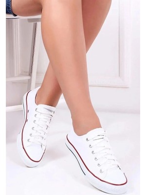 Ceki Home KN103 - Siyah Keten 5 cm Boy Uzatan Sneaker Ince Taban Kısa Beyaz