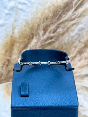 Livora Jewelry 925 Ayar Gümüş Zirkon Taşlı Su Yolu Spor Kadın Bileklik