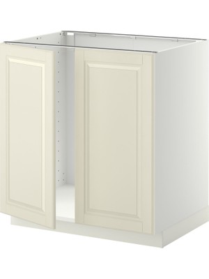 IKEA Modern Beyaz Eviye Dolabı 60X60 cm Iskandinav Tarzı Depolamalı Mutfak Dolabı - Ergonomik Sağlam Yapı Ahşap