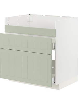 IKEA Modern Yeşil Eviye Dolabı 60X60 cm Iskandinav Tarzı Depolamalı Mutfak Dolabı - Ergonomik Sağlam Yapı Ahşap