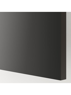 IKEA Modern Antrasit Ocak Alt Dolabı 60X60 cm Iskandinav Tarzı Depolamalı Mutfak Dolabı - Ergonomik Sağlam Yapı Ahşap
