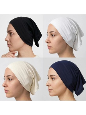 Flora Tekstil Önü Dikişsiz Hazır Pratik Geçmeli Düz Boru Bone