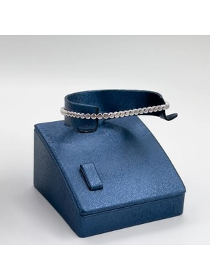 Livora Jewelry 925 Ayar Gümüş Zirkon Taşlı Su Yolu 2 mm Klasik Kadın Bileklik