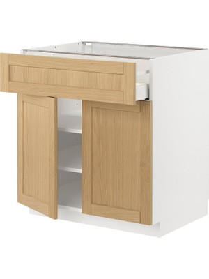 IKEA Modern Beyaz Çekmeceli Alt Dolap 60X60 cm Iskandinav Tarzı Depolamalı Mutfak Dolabı - Ergonomik Sağlam Yapı Ahşap