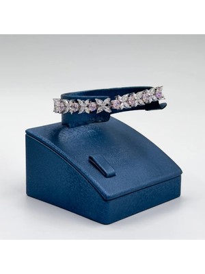 Livora Jewelry 925 Ayar Gümüş Pırlanta Montür Zirkon Taşlı Şans Yoncası Su Yolu Kadın Bileklik