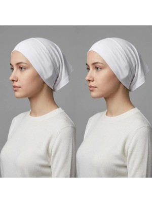 Flora Tekstil Önü Dikişsiz Hazır Pratik Geçmeli Düz Boru Bone
