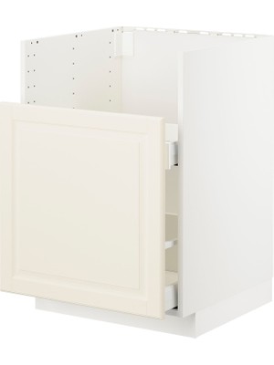 IKEA Modern Beyaz Eviye Dolabı 60X60 cm Iskandinav Tarzı Depolamalı Mutfak Dolabı - Ergonomik Sağlam Yapı Ahşap