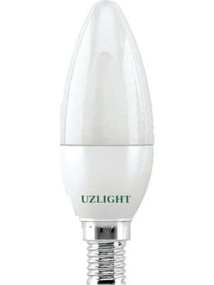 Uzlight 7W E14 Buji Led Ampul Beyaz 6500K Soft Mum