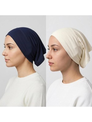 Flora Tekstil Önü Dikişsiz Hazır Pratik Geçmeli Düz Boru Bone