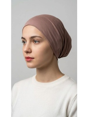 Flora Tekstil Önü Dikişsiz Hazır Pratik Geçmeli Düz Boru Bone