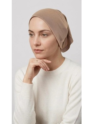 Flora Tekstil Önü Dikişsiz Hazır Pratik Geçmeli Düz Boru Bone